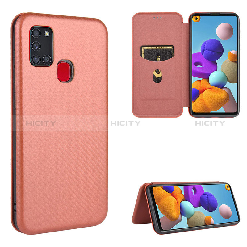 Custodia Portafoglio In Pelle Cover con Supporto L06Z per Samsung Galaxy A21s