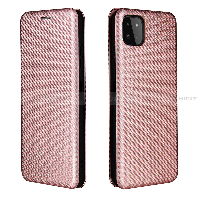 Custodia Portafoglio In Pelle Cover con Supporto L06Z per Samsung Galaxy A22 5G Oro Rosa