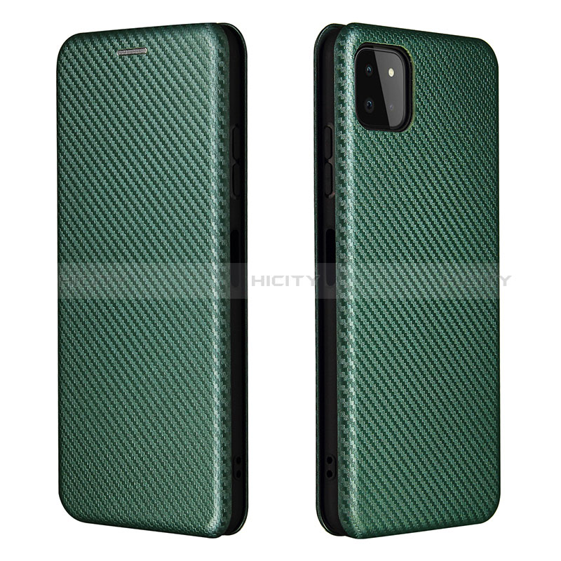 Custodia Portafoglio In Pelle Cover con Supporto L06Z per Samsung Galaxy A22s 5G Verde