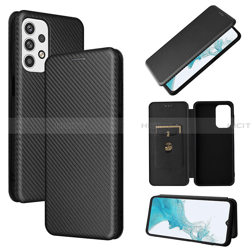 Custodia Portafoglio In Pelle Cover con Supporto L06Z per Samsung Galaxy A23 4G Nero