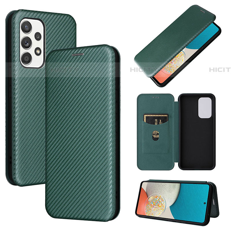 Custodia Portafoglio In Pelle Cover con Supporto L06Z per Samsung Galaxy A53 5G Verde