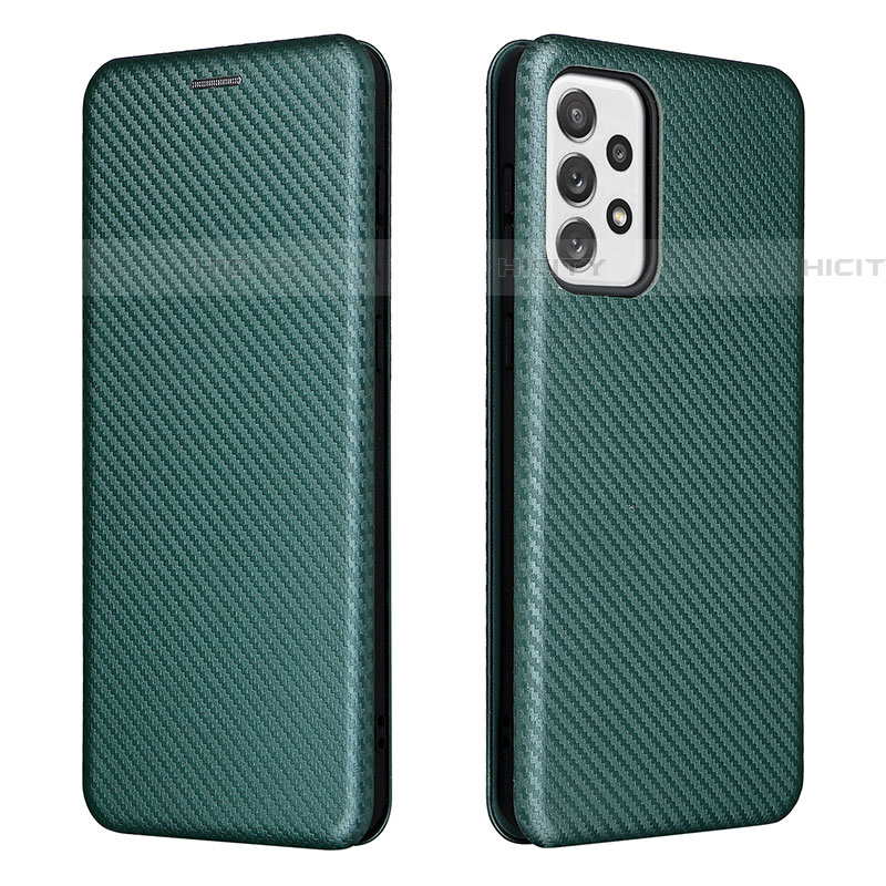 Custodia Portafoglio In Pelle Cover con Supporto L06Z per Samsung Galaxy A73 5G Verde