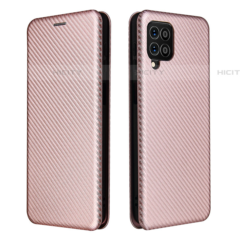 Custodia Portafoglio In Pelle Cover con Supporto L06Z per Samsung Galaxy F62 5G Oro Rosa