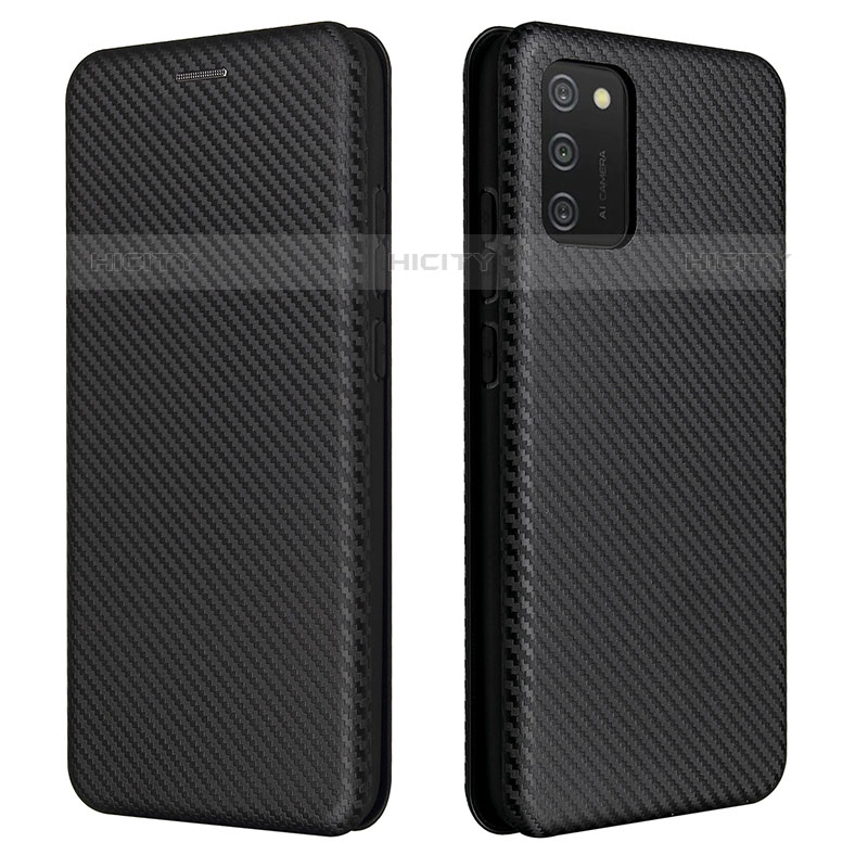 Custodia Portafoglio In Pelle Cover con Supporto L06Z per Samsung Galaxy M02s Nero