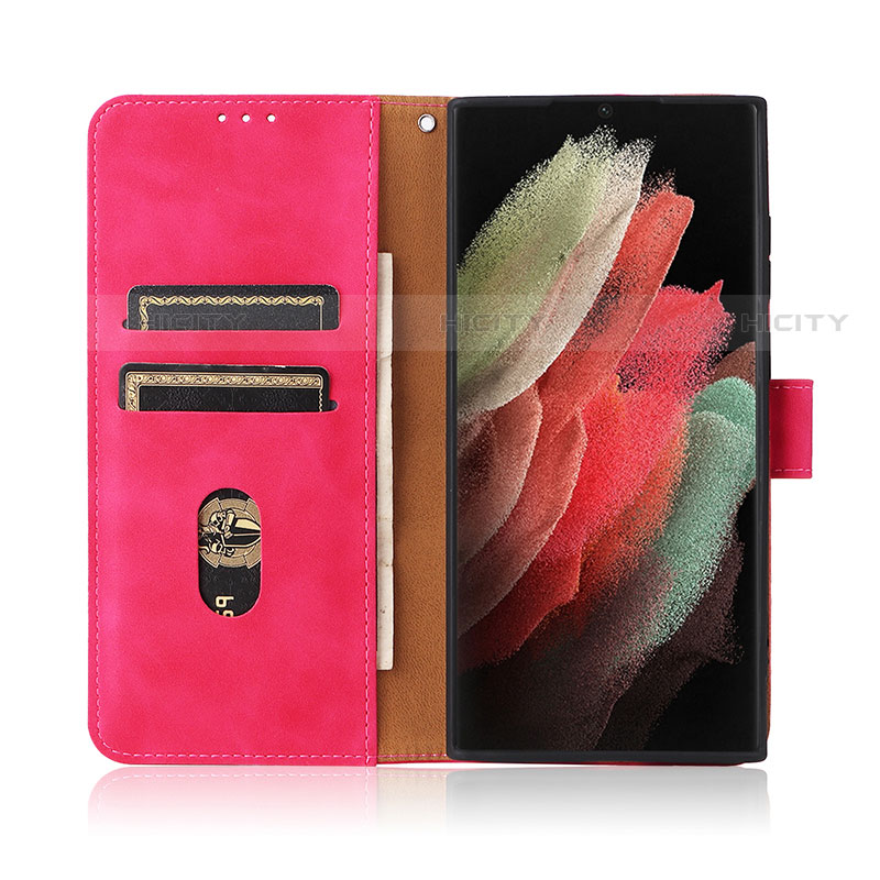 Custodia Portafoglio In Pelle Cover con Supporto L06Z per Samsung Galaxy S22 Ultra 5G