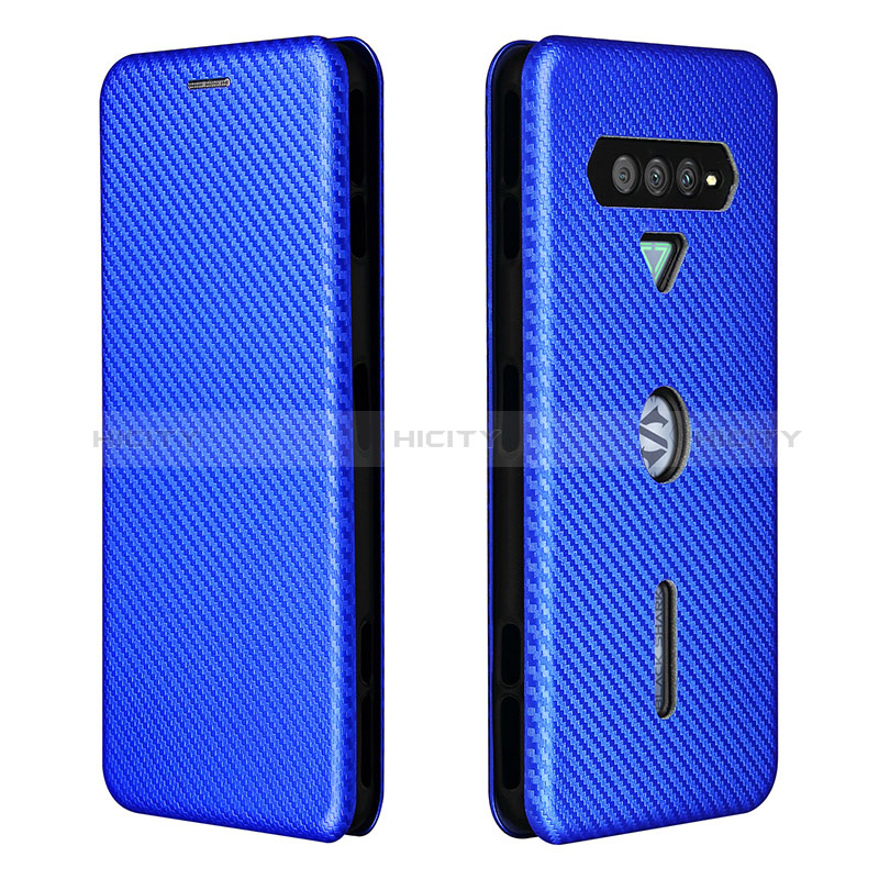 Custodia Portafoglio In Pelle Cover con Supporto L06Z per Xiaomi Black Shark 4 Pro 5G Blu