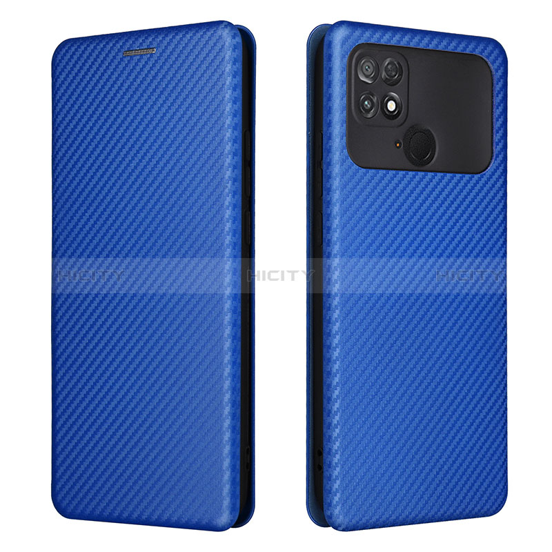 Custodia Portafoglio In Pelle Cover con Supporto L06Z per Xiaomi Poco C40 Blu