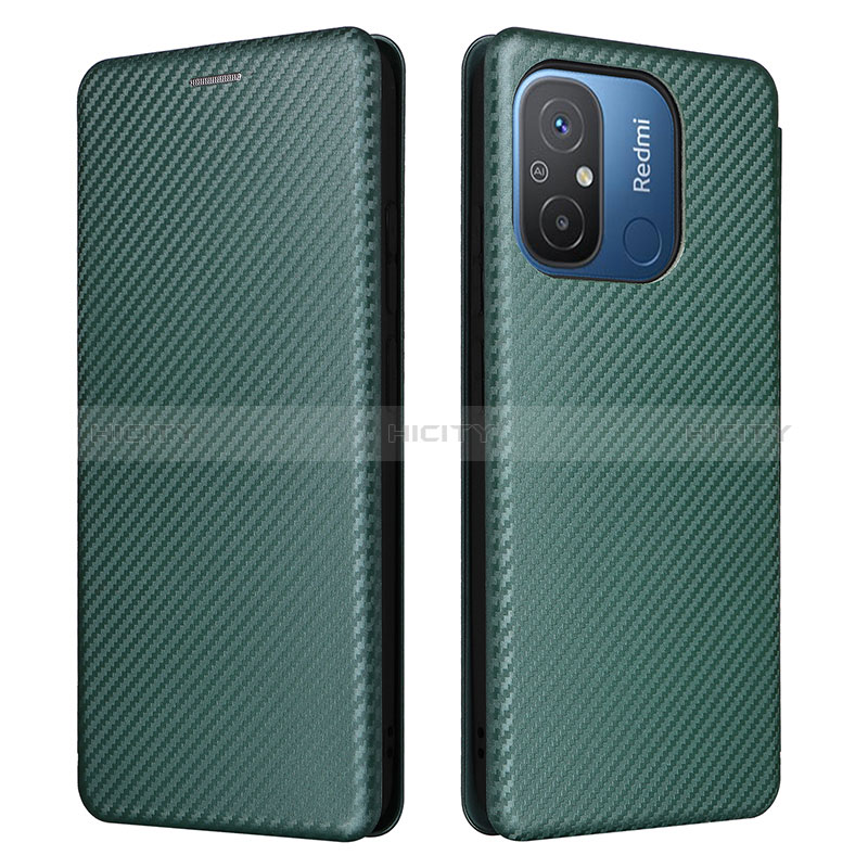 Custodia Portafoglio In Pelle Cover con Supporto L06Z per Xiaomi Poco C55 Verde