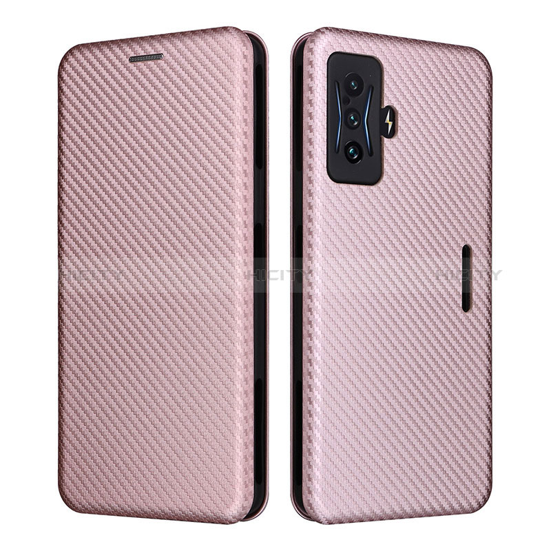 Custodia Portafoglio In Pelle Cover con Supporto L06Z per Xiaomi Poco F4 GT 5G Oro Rosa