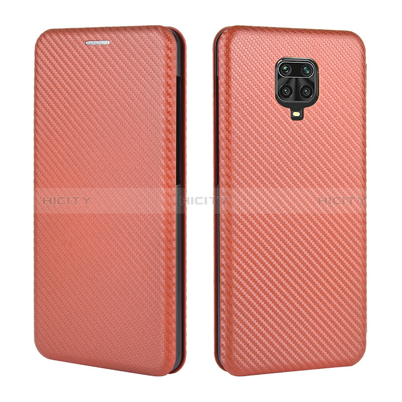 Custodia Portafoglio In Pelle Cover con Supporto L06Z per Xiaomi Poco M2 Pro Marrone