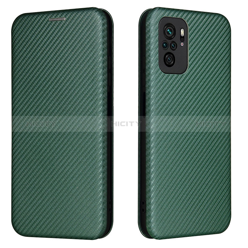 Custodia Portafoglio In Pelle Cover con Supporto L06Z per Xiaomi Poco M5S Verde