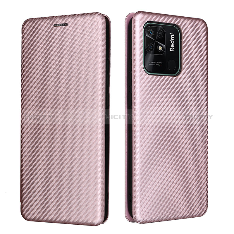 Custodia Portafoglio In Pelle Cover con Supporto L06Z per Xiaomi Redmi 10C 4G Oro Rosa