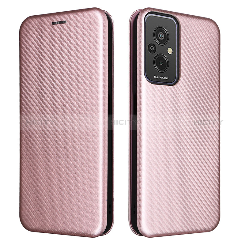 Custodia Portafoglio In Pelle Cover con Supporto L06Z per Xiaomi Redmi 11 Prime 4G Oro Rosa