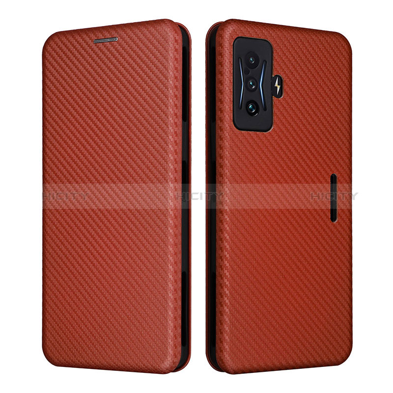 Custodia Portafoglio In Pelle Cover con Supporto L06Z per Xiaomi Redmi K50 Gaming 5G Marrone