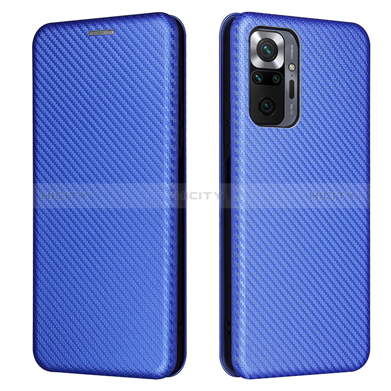 Custodia Portafoglio In Pelle Cover con Supporto L06Z per Xiaomi Redmi Note 10 Pro 4G Blu