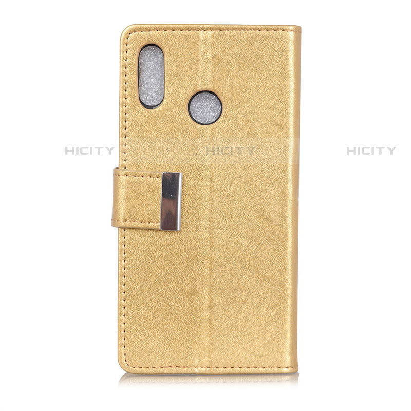 Custodia Portafoglio In Pelle Cover con Supporto L07 per Asus Zenfone Max ZB555KL Oro