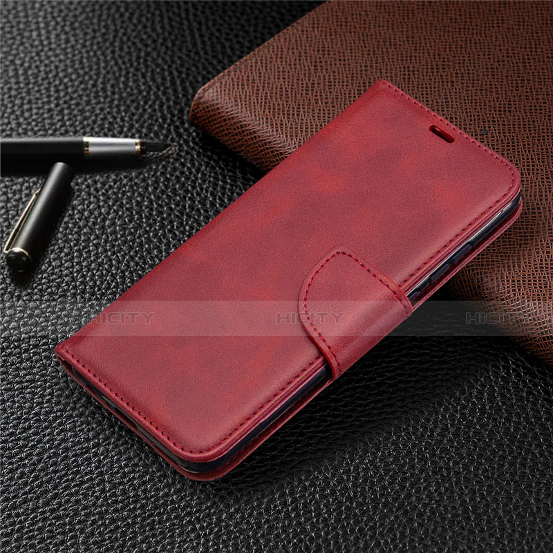 Custodia Portafoglio In Pelle Cover con Supporto L07 per Huawei P Smart (2020) Rosso