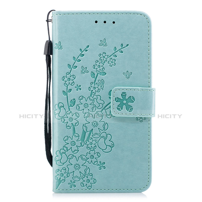 Custodia Portafoglio In Pelle Cover con Supporto L07 per Huawei P30 Ciano