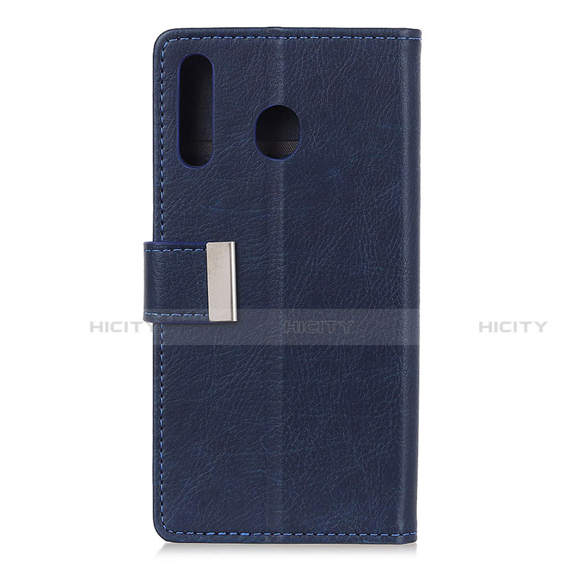 Custodia Portafoglio In Pelle Cover con Supporto L07 per Huawei Y6p Blu