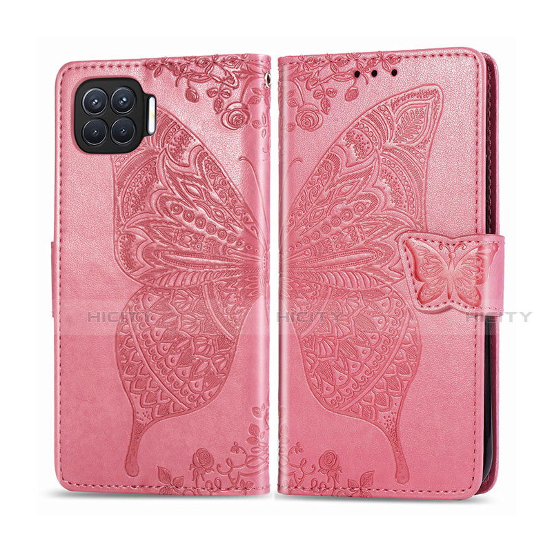 Custodia Portafoglio In Pelle Cover con Supporto L07 per Oppo F17 Pro Rosa