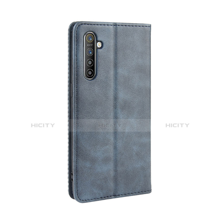 Custodia Portafoglio In Pelle Cover con Supporto L07 per Oppo K5 Blu