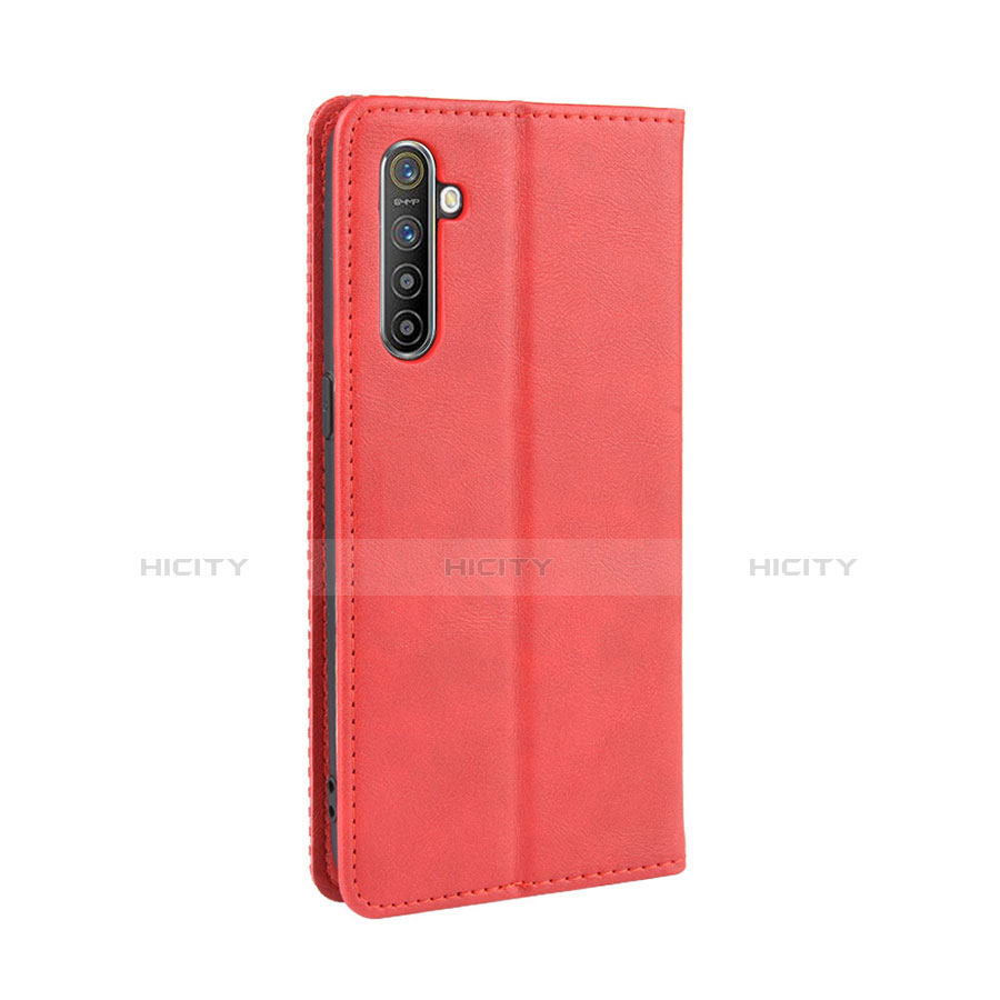 Custodia Portafoglio In Pelle Cover con Supporto L07 per Oppo K5 Rosso