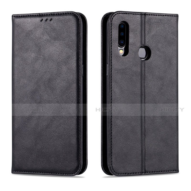 Custodia Portafoglio In Pelle Cover con Supporto L07 per Samsung Galaxy A20s Nero