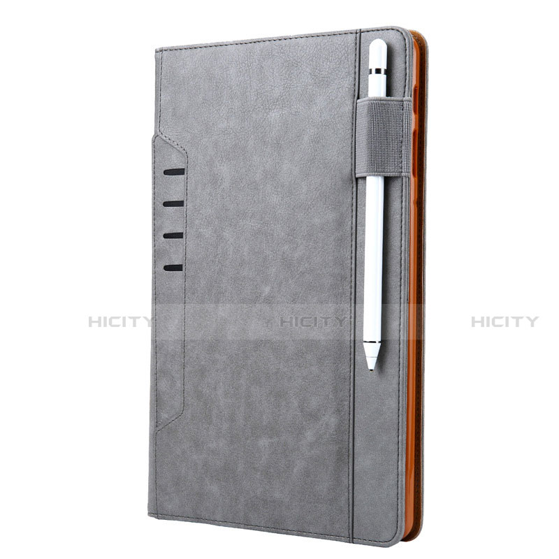 Custodia Portafoglio In Pelle Cover con Supporto L07 per Samsung Galaxy Tab S6 10.5 SM-T860 Grigio