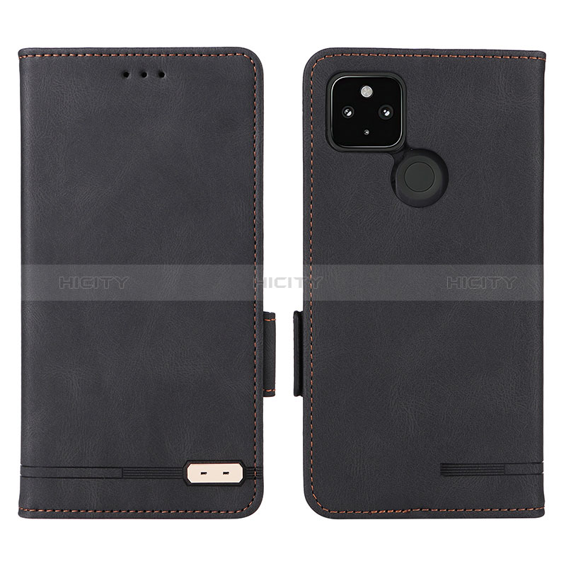 Custodia Portafoglio In Pelle Cover con Supporto L07Z per Google Pixel 5 XL 5G Nero