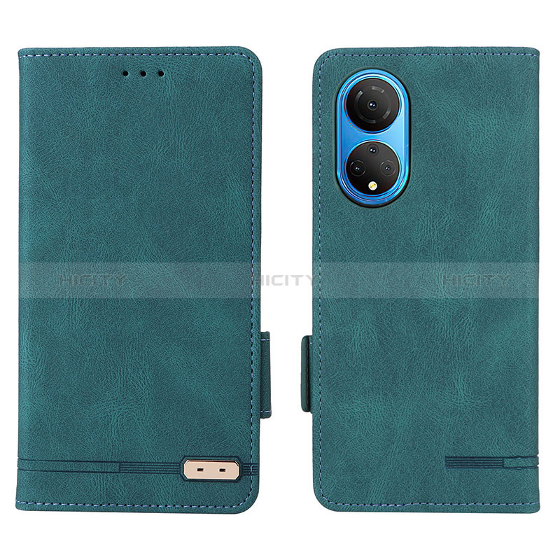 Custodia Portafoglio In Pelle Cover con Supporto L07Z per Huawei Honor X7 Verde