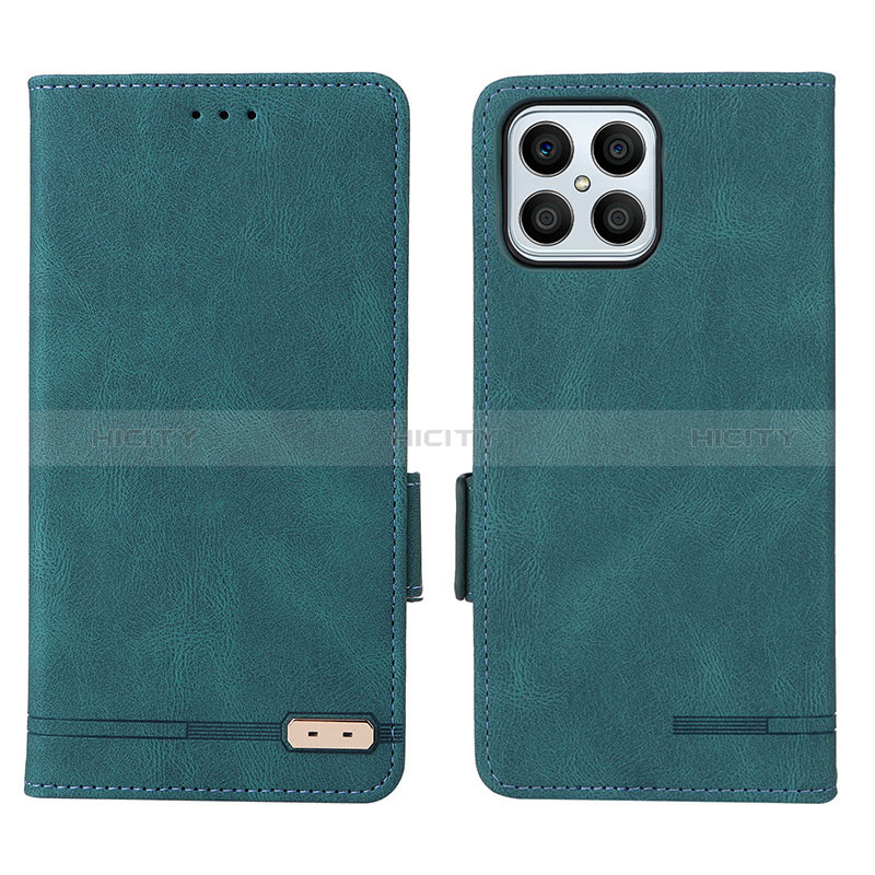 Custodia Portafoglio In Pelle Cover con Supporto L07Z per Huawei Honor X8 4G Verde