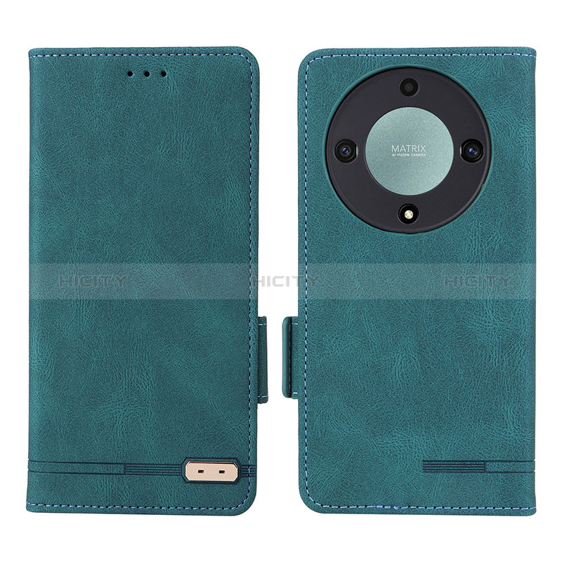 Custodia Portafoglio In Pelle Cover con Supporto L07Z per Huawei Honor X9a 5G Verde