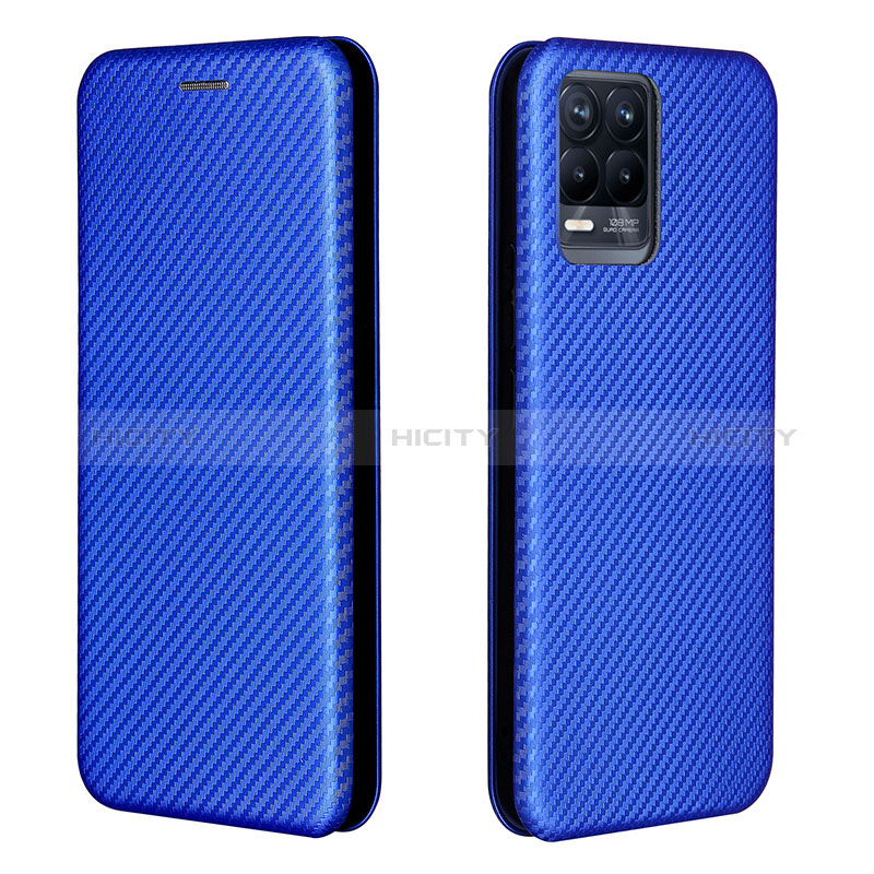 Custodia Portafoglio In Pelle Cover con Supporto L07Z per Realme 8 4G Blu