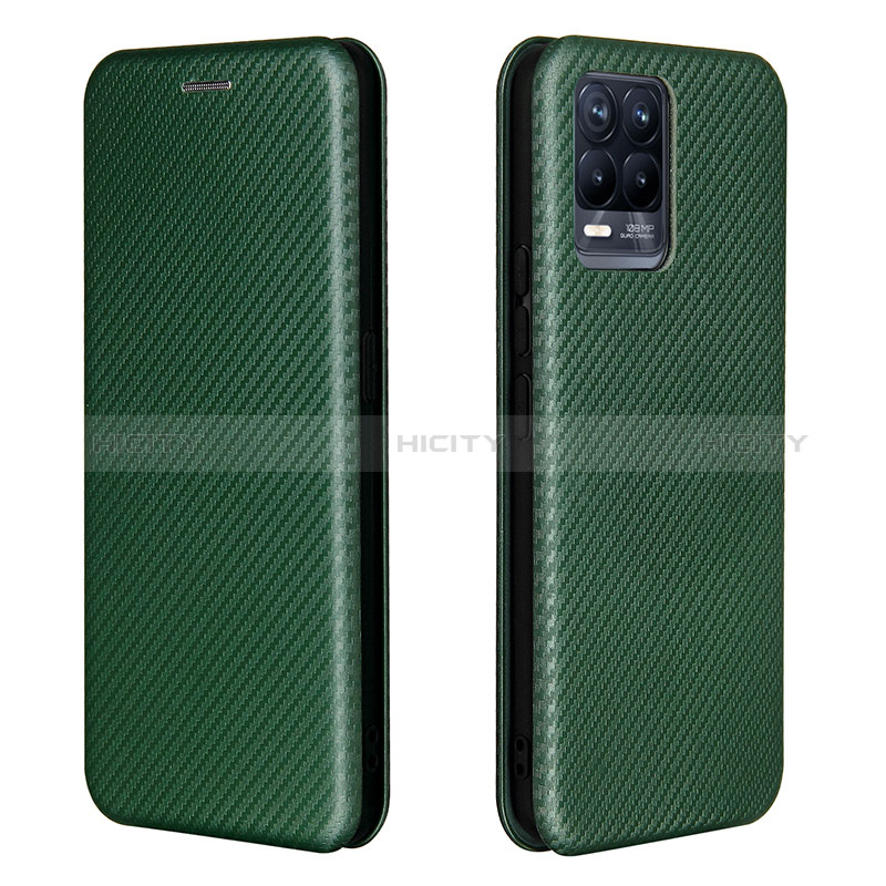 Custodia Portafoglio In Pelle Cover con Supporto L07Z per Realme 8 4G Verde