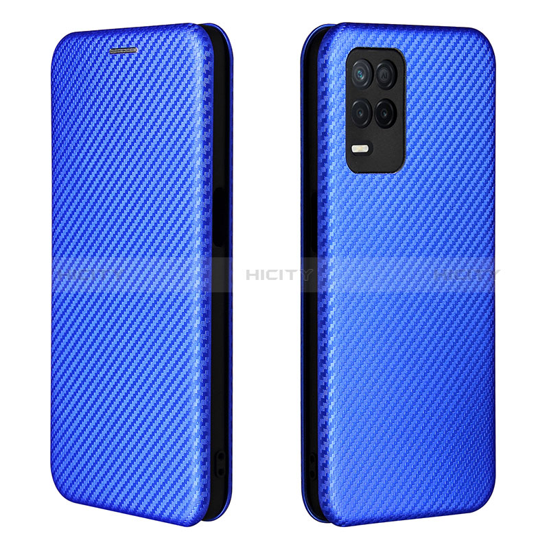 Custodia Portafoglio In Pelle Cover con Supporto L07Z per Realme 8s 5G Blu