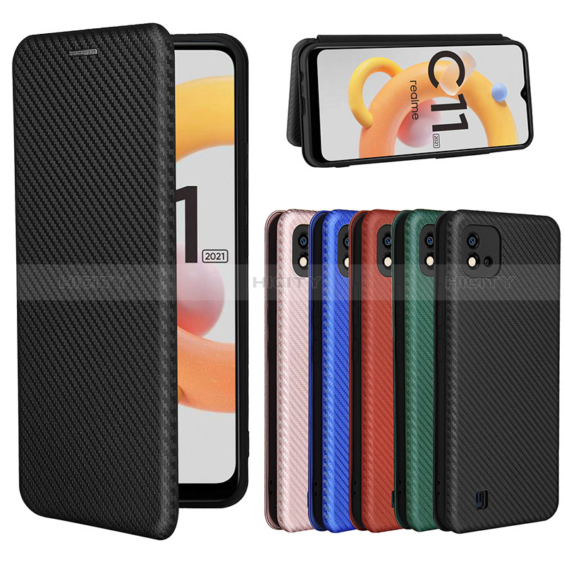 Custodia Portafoglio In Pelle Cover con Supporto L07Z per Realme C11 (2021)