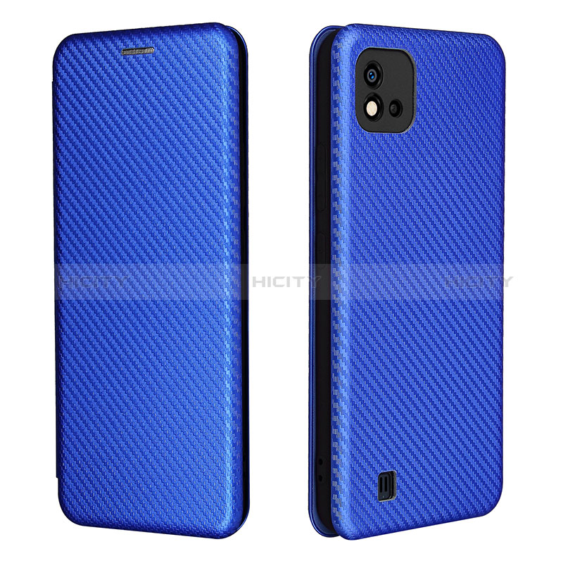 Custodia Portafoglio In Pelle Cover con Supporto L07Z per Realme C11 (2021) Blu