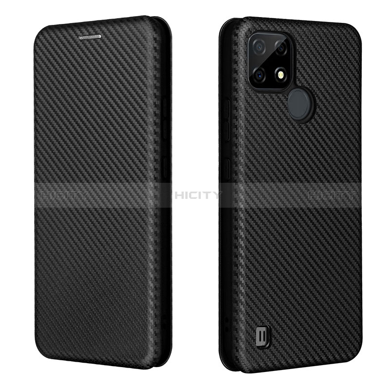 Custodia Portafoglio In Pelle Cover con Supporto L07Z per Realme C21 Nero