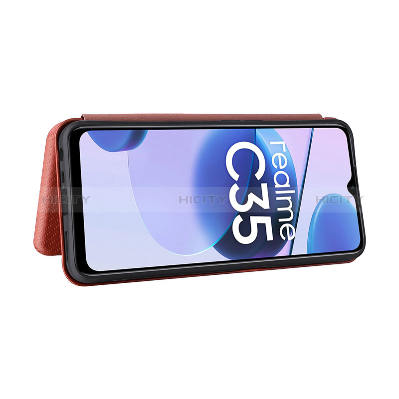 Custodia Portafoglio In Pelle Cover con Supporto L07Z per Realme C35