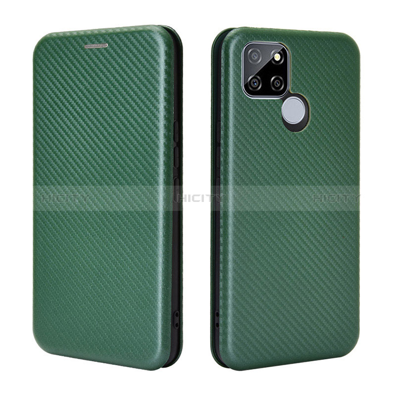 Custodia Portafoglio In Pelle Cover con Supporto L07Z per Realme Q2i 5G Verde