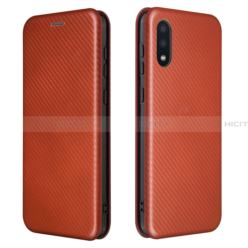 Custodia Portafoglio In Pelle Cover con Supporto L07Z per Samsung Galaxy A02 Rosso