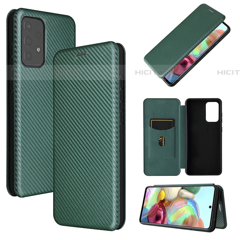 Custodia Portafoglio In Pelle Cover con Supporto L07Z per Samsung Galaxy A72 5G Verde