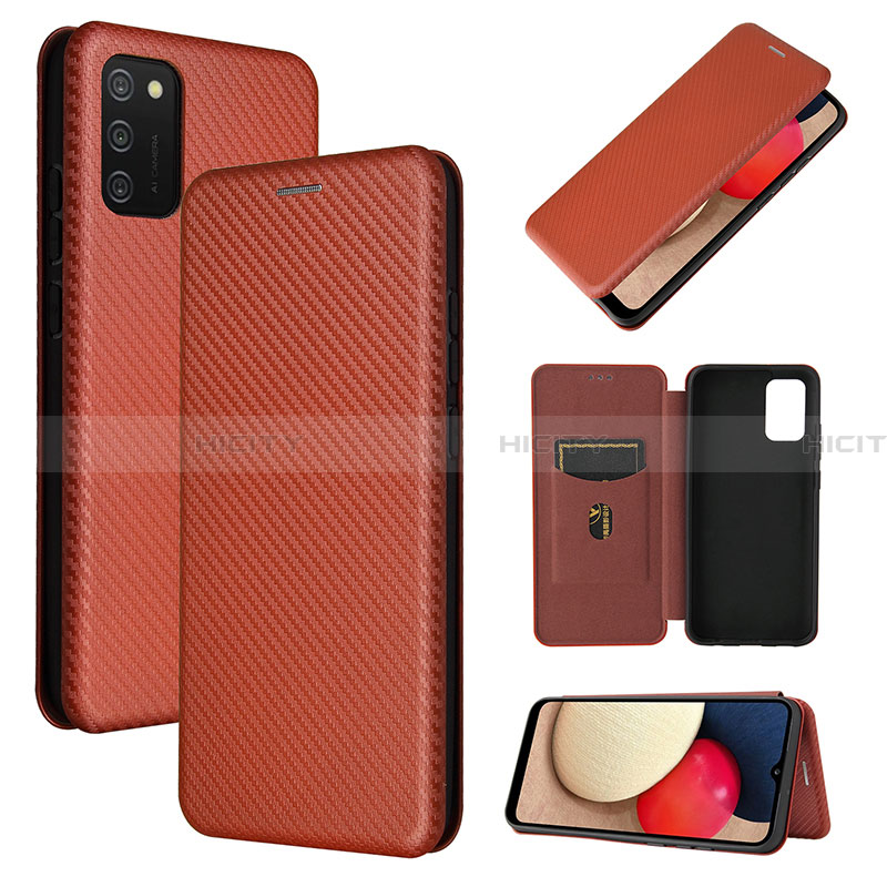 Custodia Portafoglio In Pelle Cover con Supporto L07Z per Samsung Galaxy F02S SM-E025F