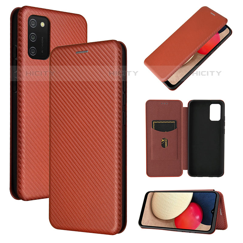 Custodia Portafoglio In Pelle Cover con Supporto L07Z per Samsung Galaxy M02s