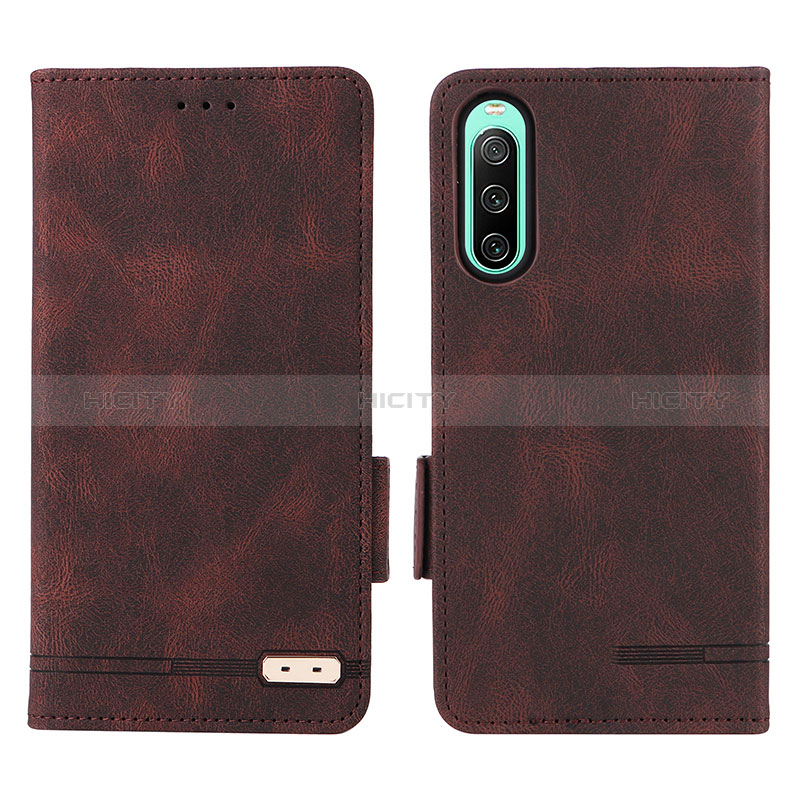 Custodia Portafoglio In Pelle Cover con Supporto L07Z per Sony Xperia 10 IV