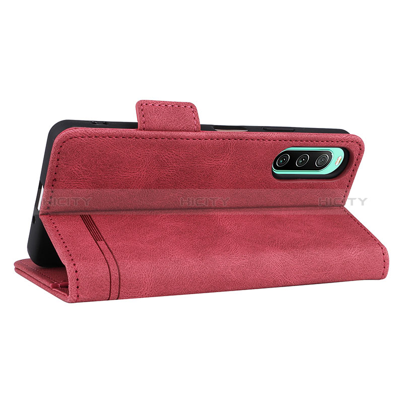 Custodia Portafoglio In Pelle Cover con Supporto L07Z per Sony Xperia 10 IV SO-52C