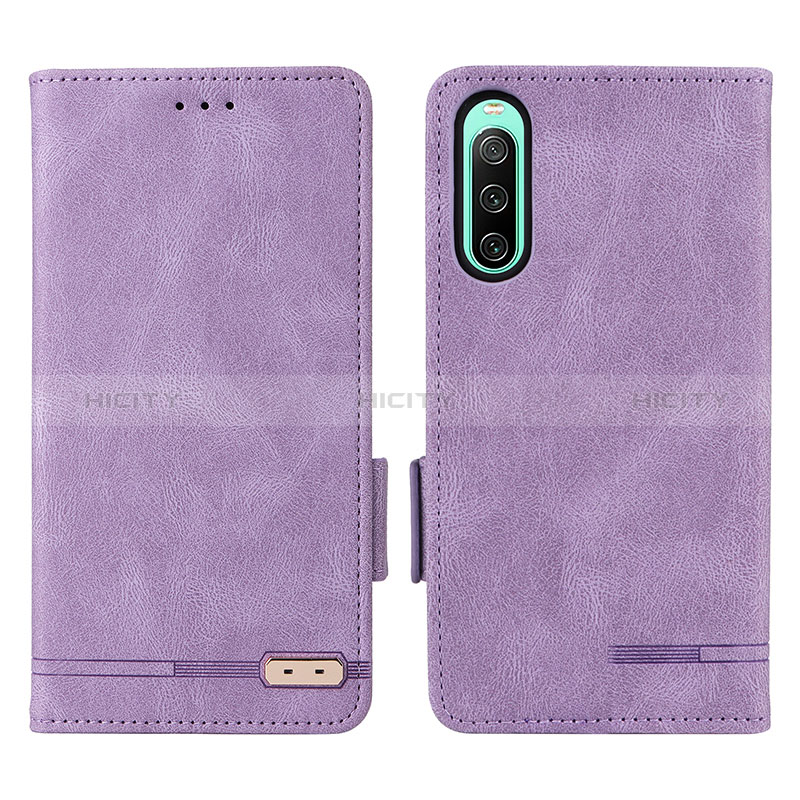 Custodia Portafoglio In Pelle Cover con Supporto L07Z per Sony Xperia 10 IV SO-52C