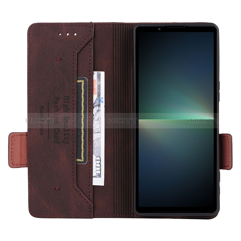 Custodia Portafoglio In Pelle Cover con Supporto L07Z per Sony Xperia 5 V