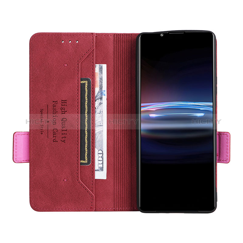 Custodia Portafoglio In Pelle Cover con Supporto L07Z per Sony Xperia PRO-I