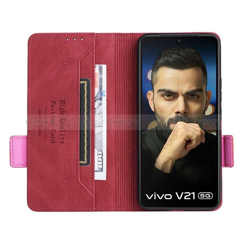 Custodia Portafoglio In Pelle Cover con Supporto L07Z per Vivo V21 5G